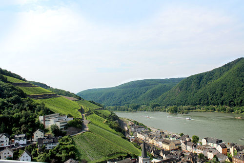 A boat trip reveals the picturesque castles, palaces and vineyards of the Rheingau.